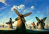Vladimir Kush fauna in la mancha painting